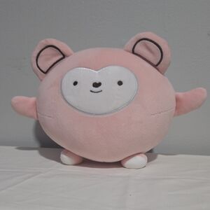 Daiso Plush Pink Soft Round Teddy Bear.